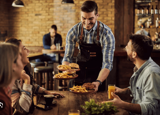 Restaurant management dashboard showing today's orders, revenue, and table status